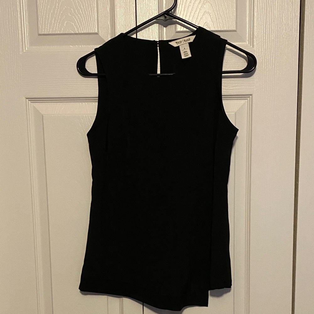 White House Black Market Elegant Black Sleeveless Top